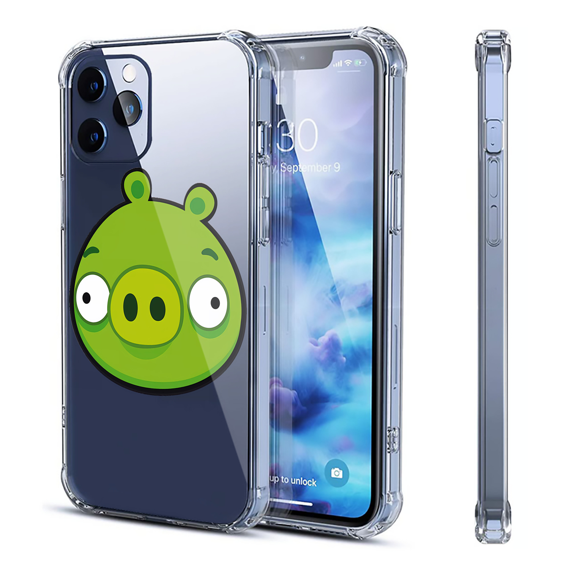 （画像用） Angry Birds アングリーバード 【iPhone 12シリーズ対応】透明スマホケース（クリアソフトケース）